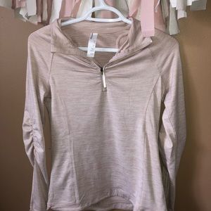 Quarter zip workout shirt